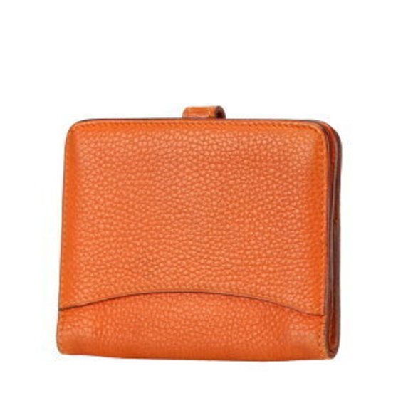 Hermes Dogon Wallet Orange Taurillon Clemence s - Picture 2 of 8